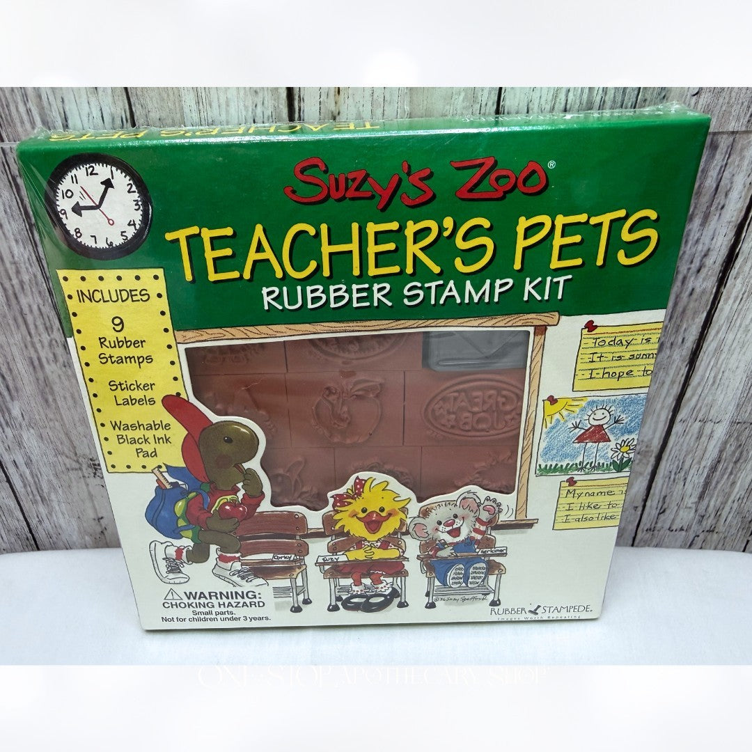 Suzy's Zoo TEACHER'S PET School Animals Foam Rubber Stamps