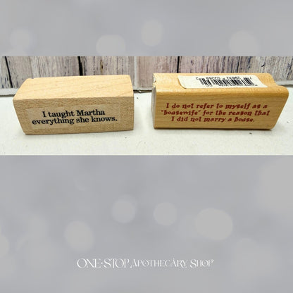 FUNNY Crayons Housewife Humor Sayings Greetings Rubber Stamps Lot of 7