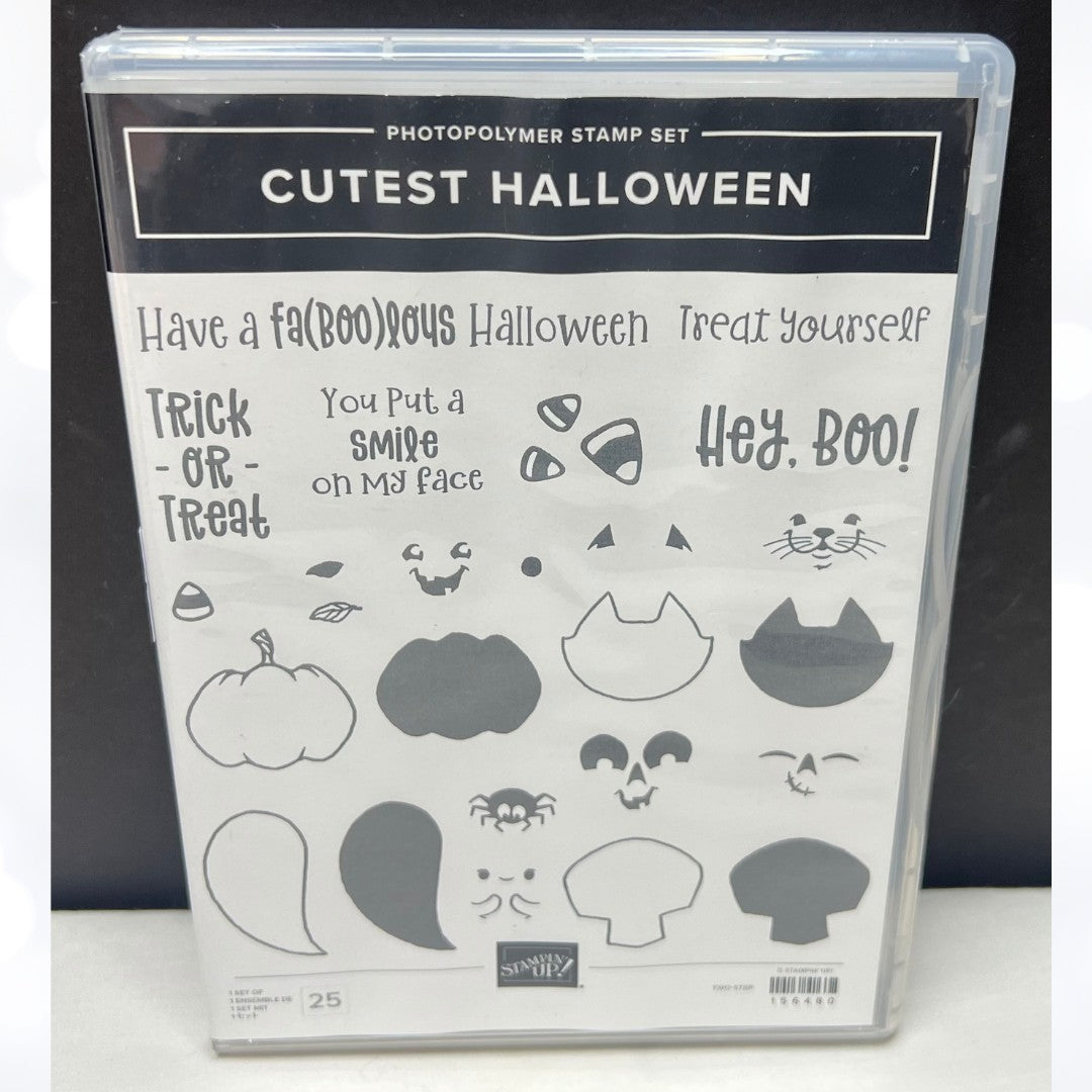 Stampin Up CUTEST HALLOWEEN Pumpkin Rubber Stamps
