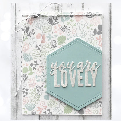 Concord & 9th TROPICAL VIBES Lovely Blossoms Turnabout Background Rubber Stamps