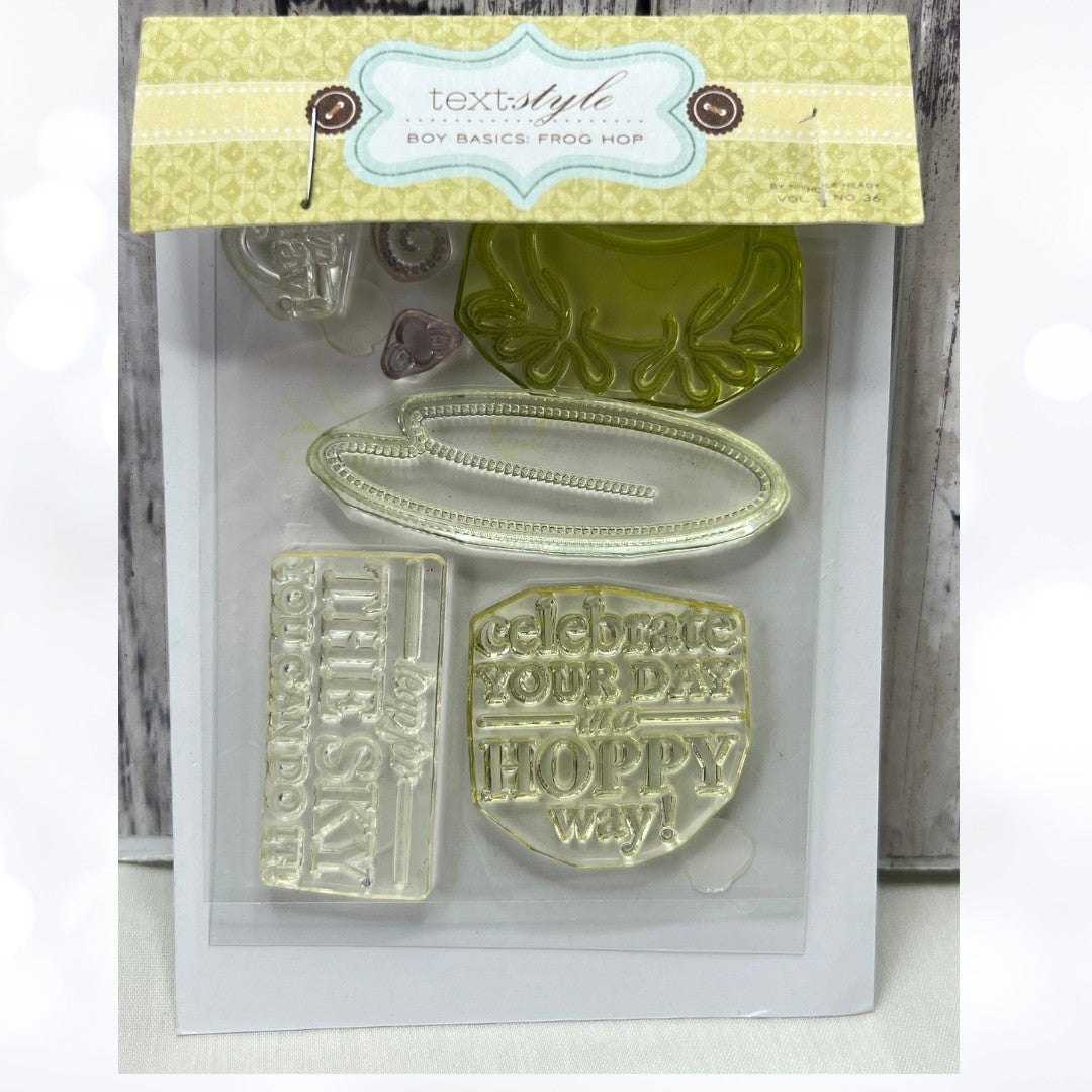Papertrey Ink FROG HOP Boy Basics Rubber Stamps Dies