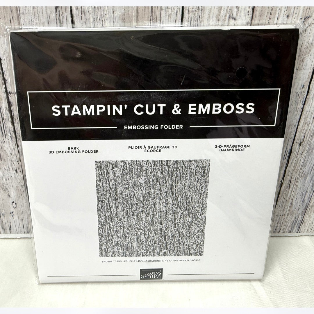 Stampin Up BARK 6x6 3D Embossing Folder