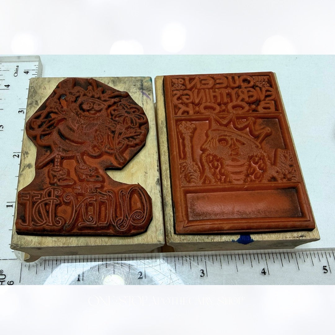 Mary Engelbreit QUEEN Bee Kitchen Books Rubber Stamps Lot of 4