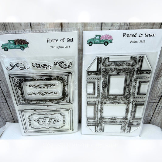 By the Well 4 FRAMED IN GRACE Frames Religious Bible Journaling Rubber Stamps