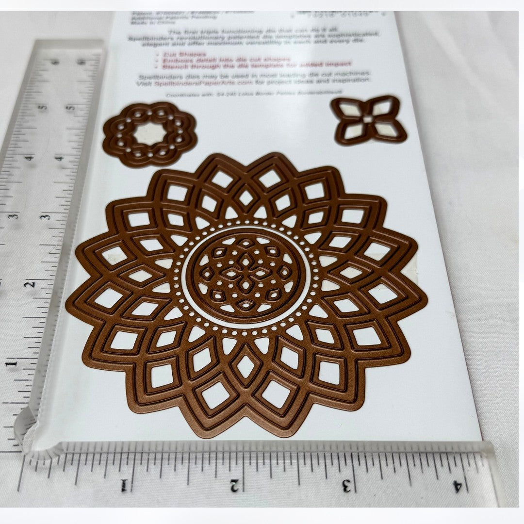 Spellbinders PARISIAN MOTIFS Lotus Pendants Wrought Iron Dies