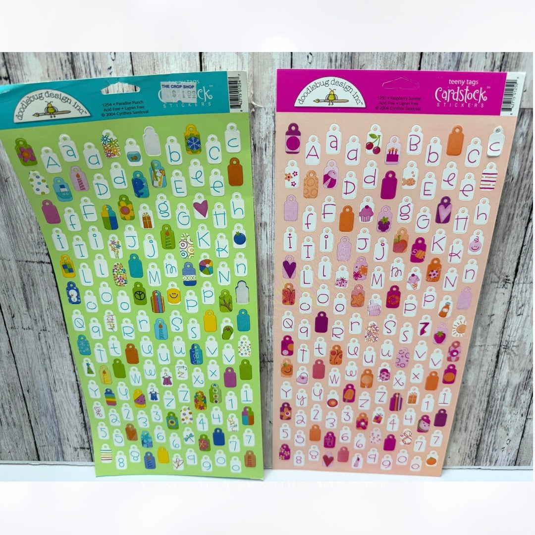 Doodlebug STICKERS Icons Headlines Easter Tags Lot of 12