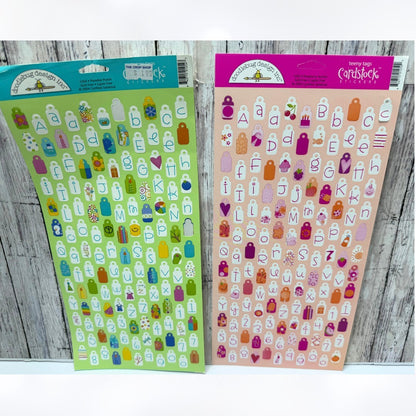 Doodlebug STICKERS Icons Headlines Easter Tags Lot of 12
