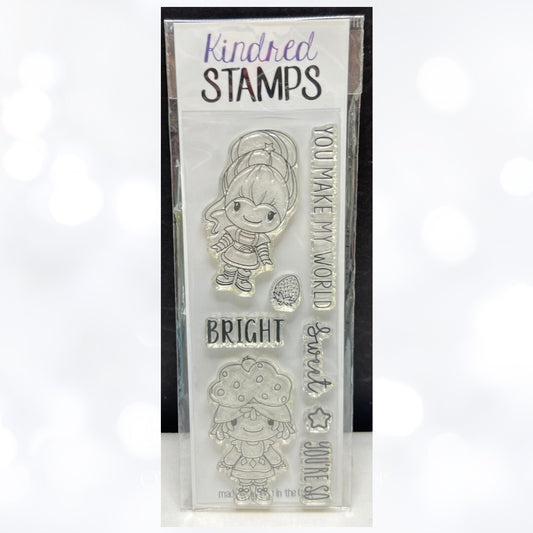Kindred Stamps 80'S GIRL Rainbow Brite Strawberry Shortcake Rubber Stamps