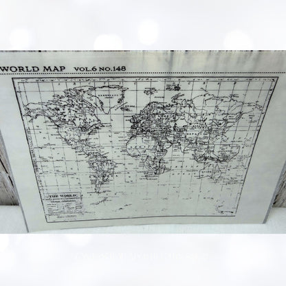 Papertrey Ink WORLD MAP Travel Journey Rubber Stamp