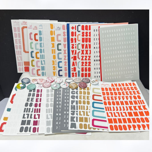 Kelly Purkey PLANNER STICKERS Alphabet Letters Labels Magnets Lot