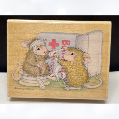 House Mouse DR AMANDA Get Well Soon Mice Rubber Stamp