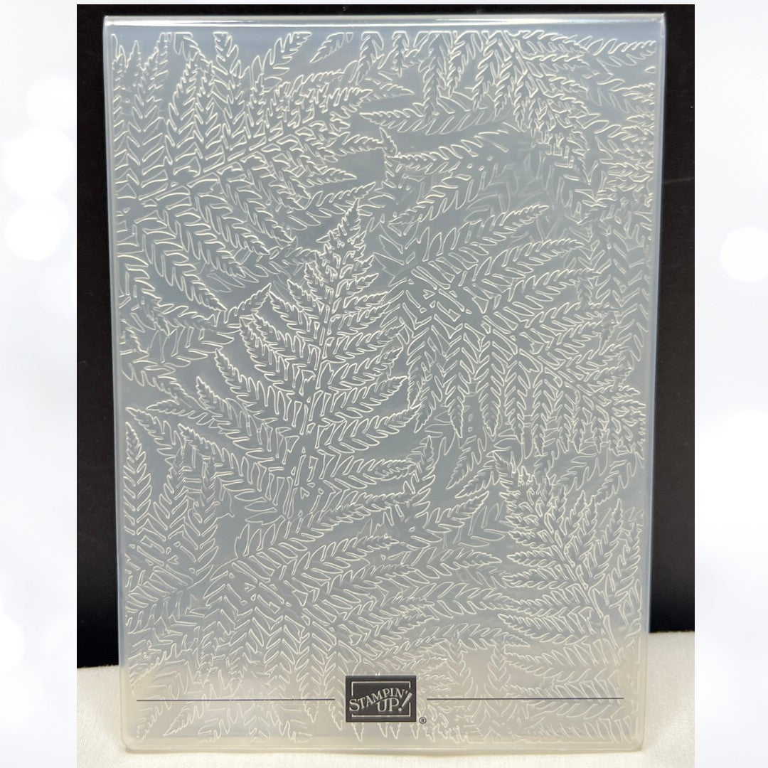 Stampin up FERN Greenery 3D Embossing Folder