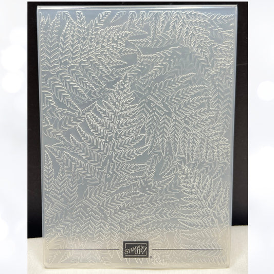 Stampin up FERN Greenery 3D Embossing Folder