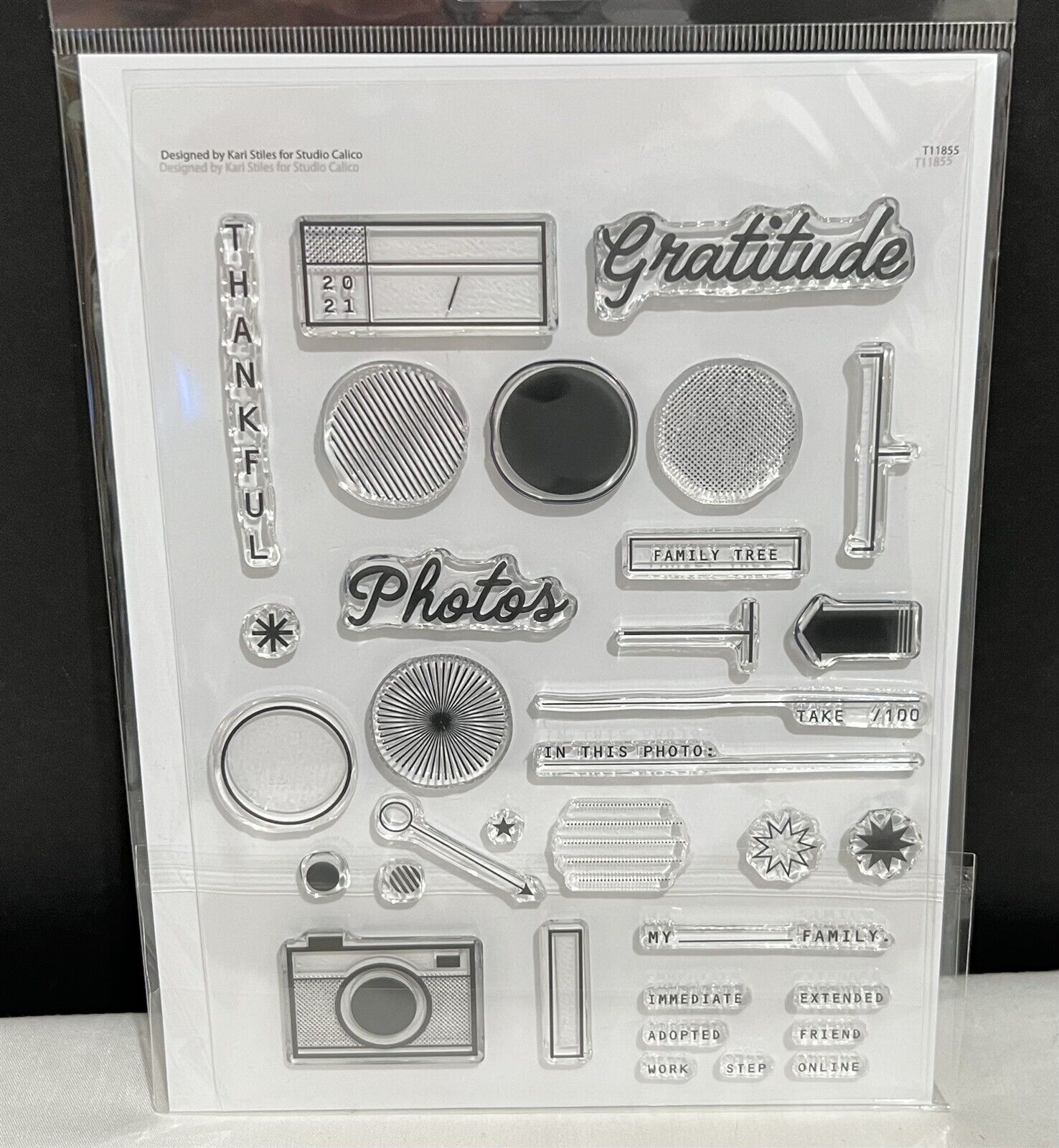 Studio Calico IN THIS PHOTO Planner Journal Gratitude 6x8 Rubber Stamps Set