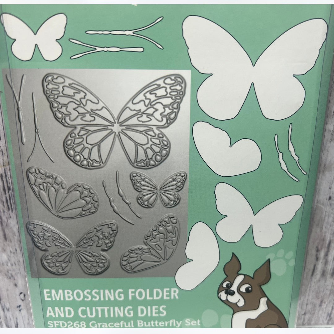 Simon Says Stamp GRACEFUL BUTTERFLY Butterflies 3D Embossing Folder Dies