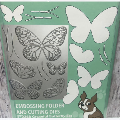 Simon Says Stamp GRACEFUL BUTTERFLY Butterflies 3D Embossing Folder Dies