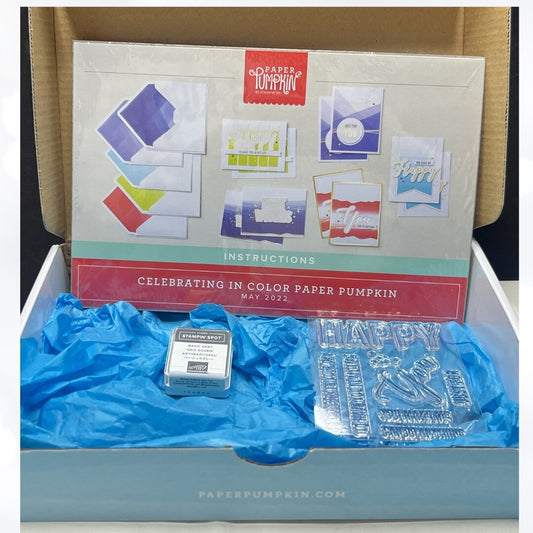 Stampin Up CELEBRATING IN COLOR Paper Pumpkin Kit May 2022