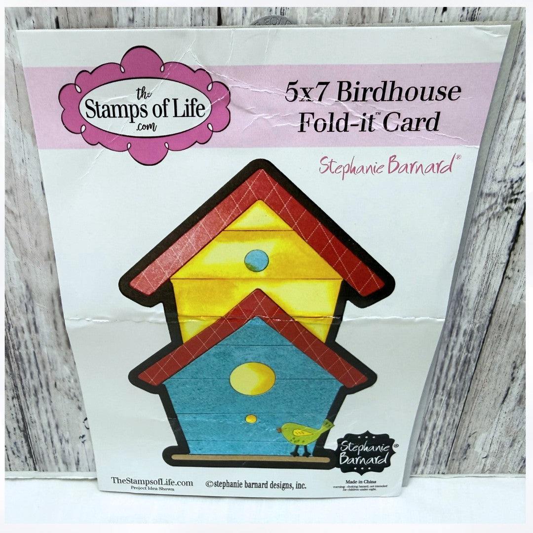 The Stamps of Life BIRDHOUSE Fold-It Card Birds 5x7 Dies