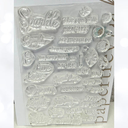 Papertrey Ink SHAKERS & SPRINKLES Sparkle & Shine Rubber Stamps Dies Lot