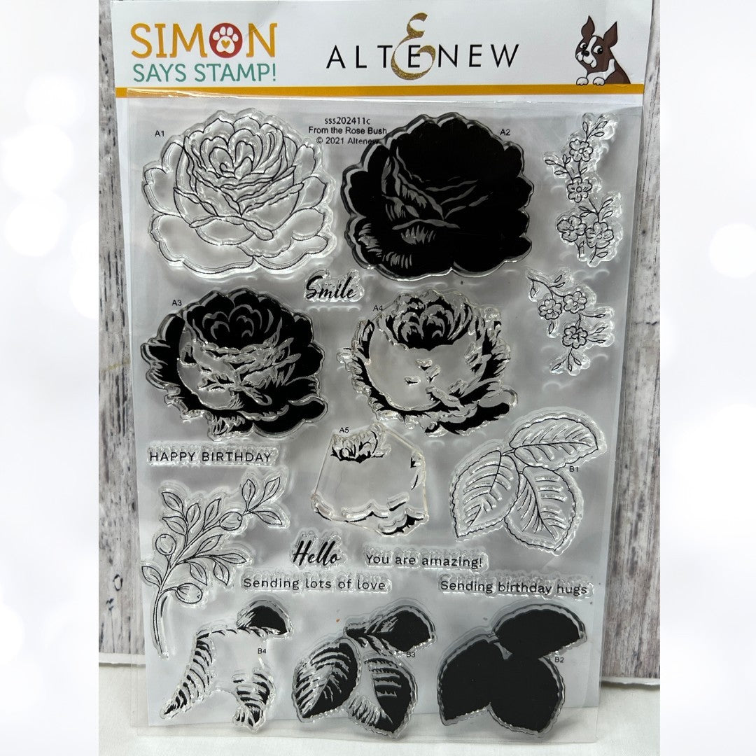 Simon Says Stamp Altenew STAMPTEMBER From the Rose Bush Rubber Stamps