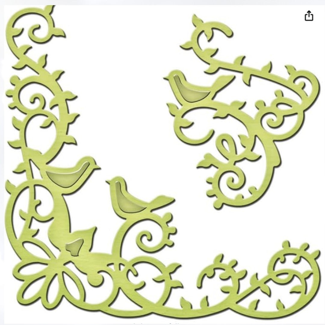 Spellbinders BIRD SCROLLS Foliage Flourish Dies