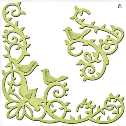 Spellbinders BIRD SCROLLS Foliage Flourish Dies