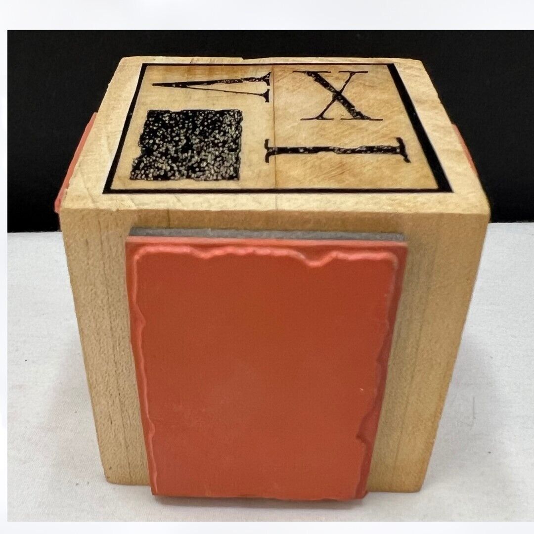 Postmodern Design ROMAN NUMERAL CUBE Numbers Mixed Media Rubber Stamps