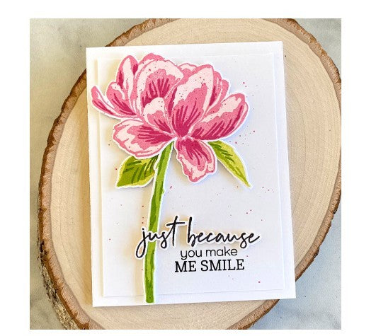 Papertrey ink LUSH BLOOMS Flowers Floral Sentiments Rubber Stamps Dies