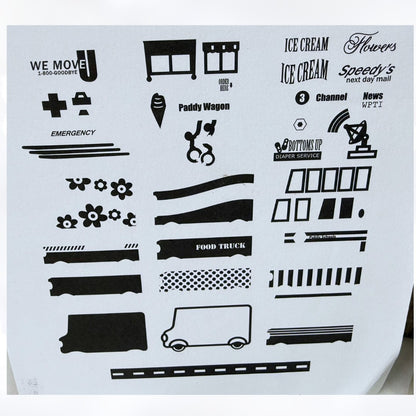 Papertrey Ink SPECIAL DELIVERY Sentiments Food Truck Rubber Stamps Dies Lot