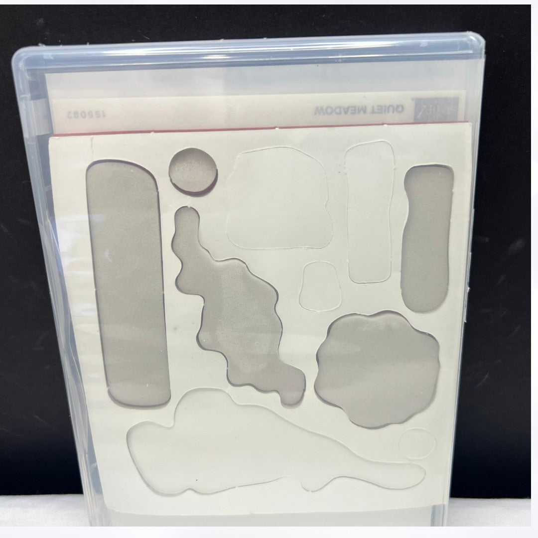 Stampin Up QUIET MEADOW Floral Flowers Rubber Stamps Dies
