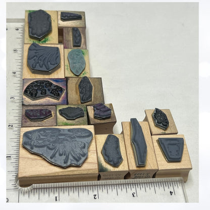 Art Impressions FOLIAGE & FLOWERS Watercolor Wood Rubber Stamps Lot of 15