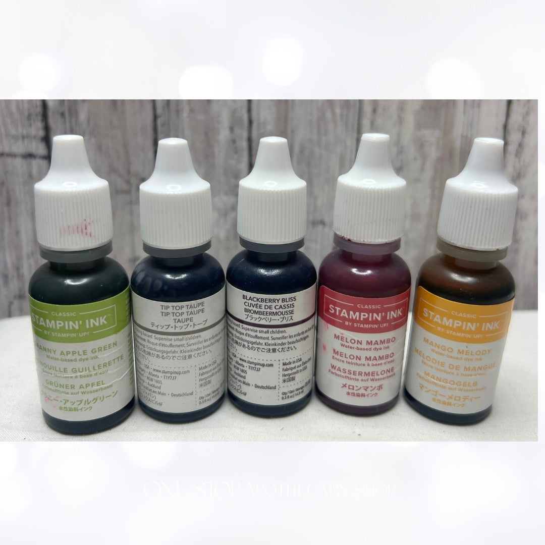 Stampin Up INK REFILLS Stamp Pad Reinkers Lot of 10