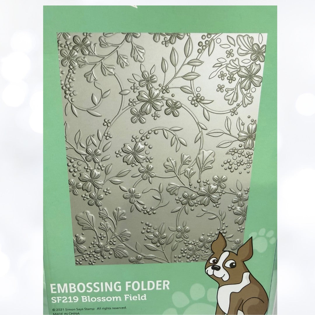 Simon Says Stamp BLOSSOM FIELD Circle Rings 3D Embossing Folders Lot of 3