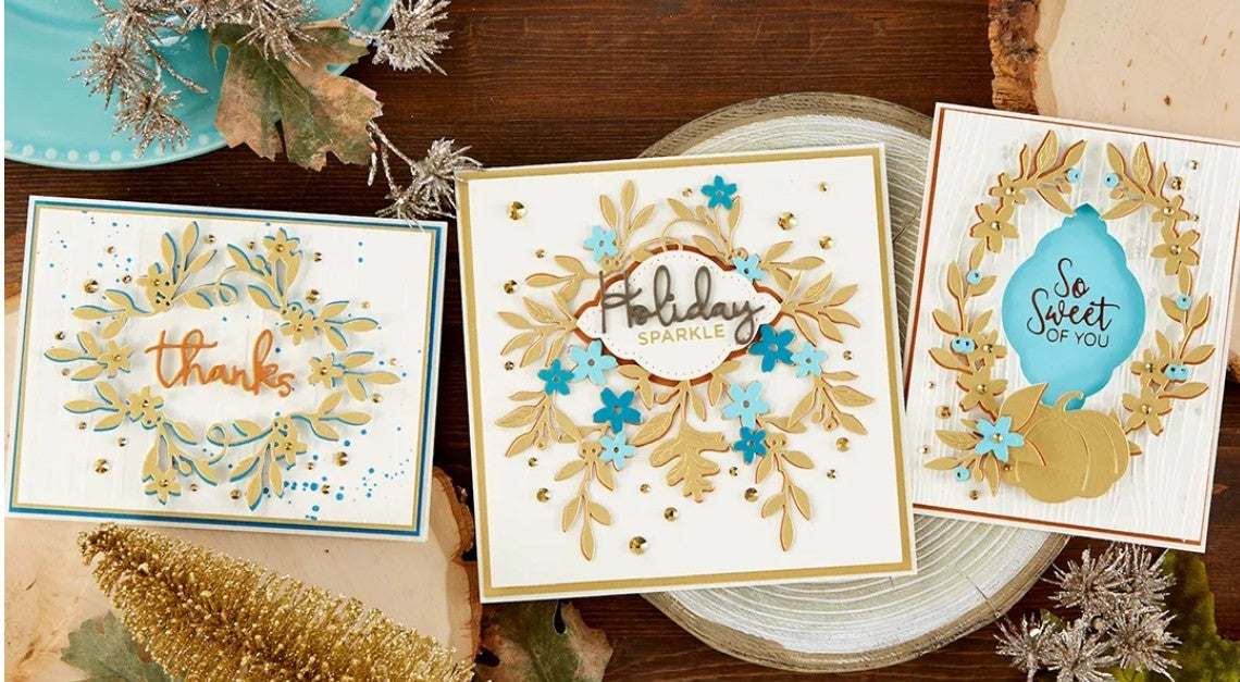 Spellbinders FALL FLORA Autumn Pumpkin Large Dies of the Month October 2019