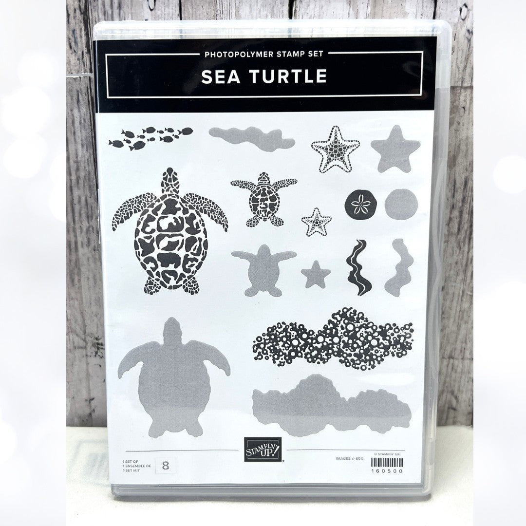 Stampin Up SEA TURTLE Beach Ocean Rubber Stamps