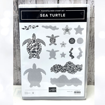 Stampin Up SEA TURTLE Beach Ocean Rubber Stamps