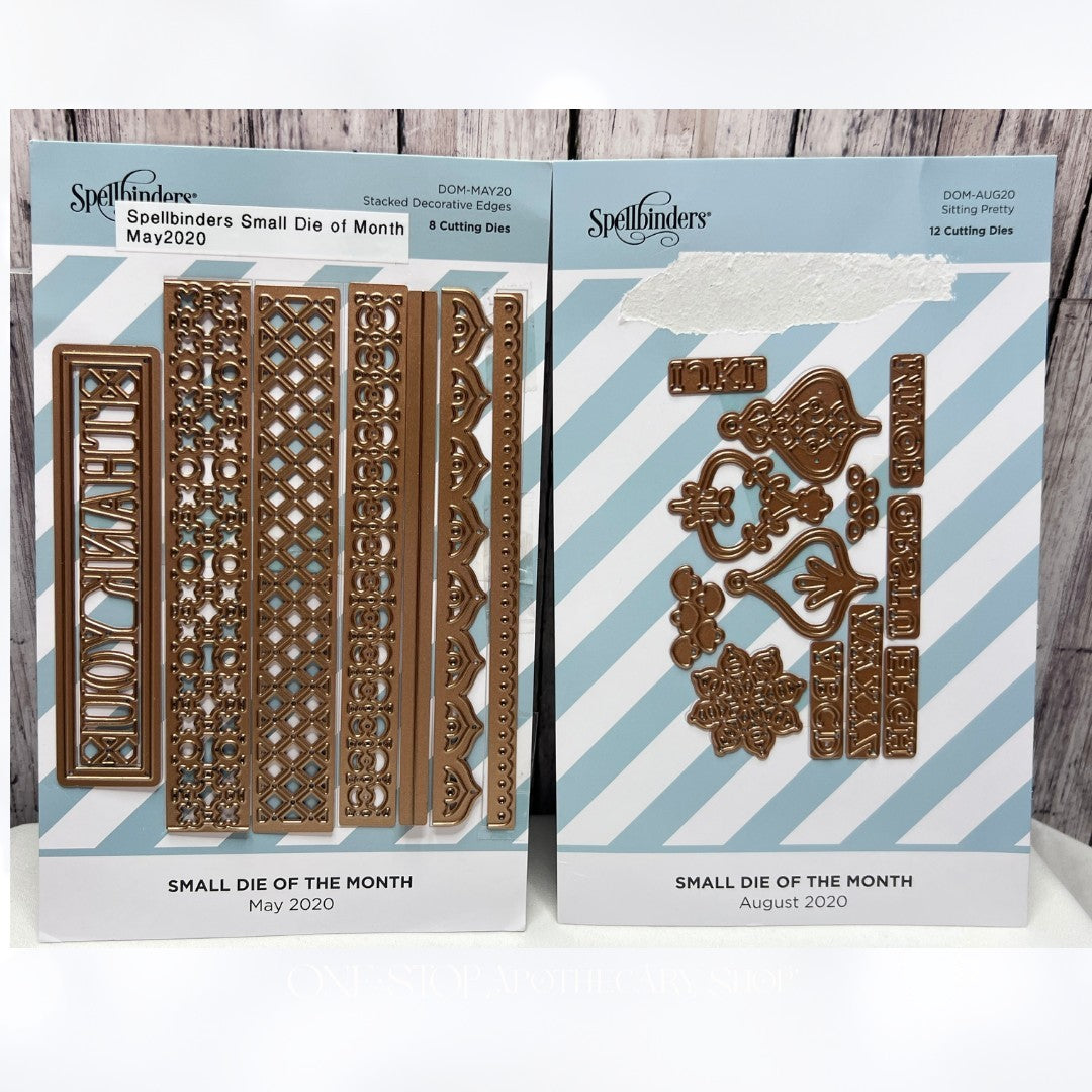 Spellbinders SITTING PRETTY Decorative Edges Small Dies of the Month 2020