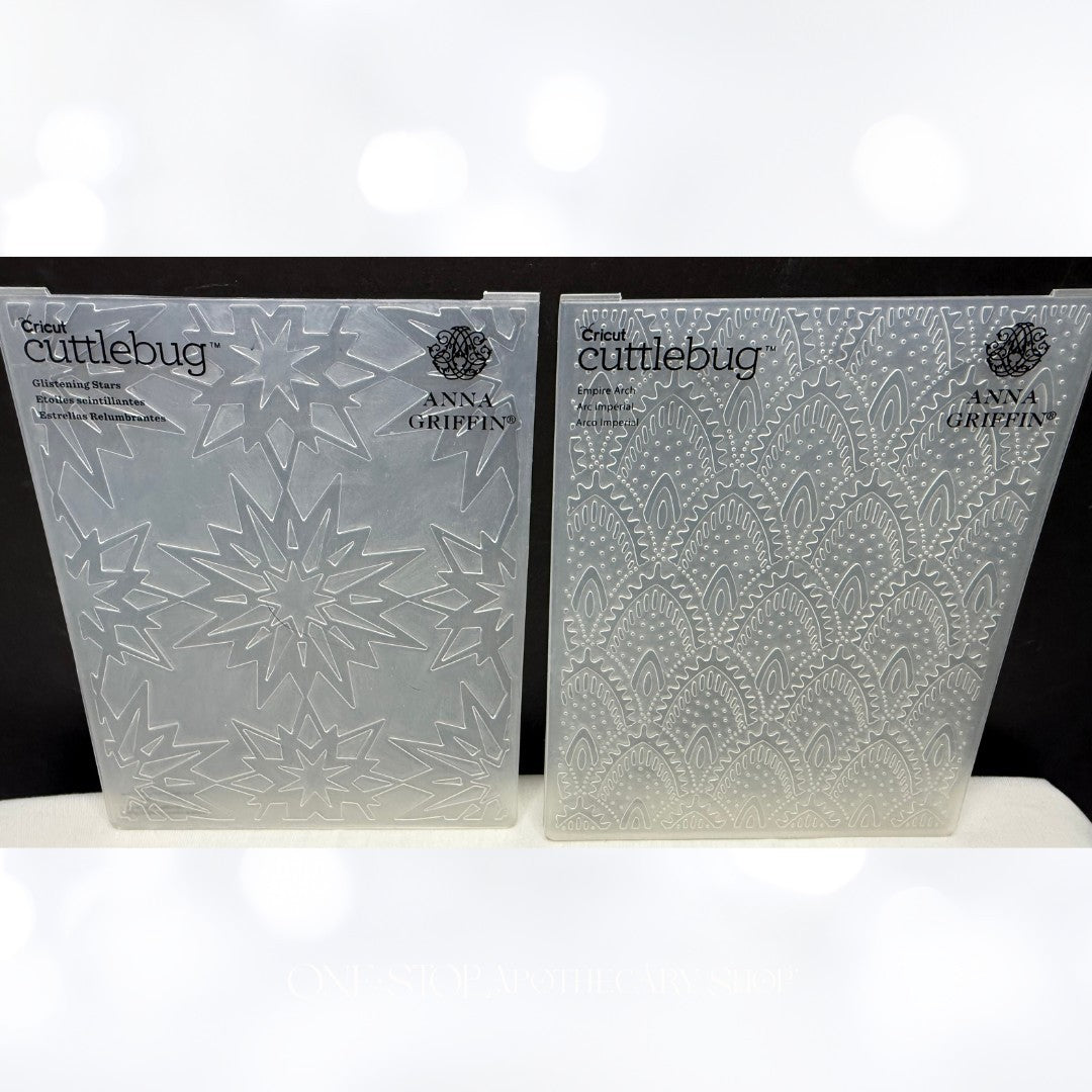 Anna Griffin HOLIDAY Stars Arch Festive Embossing Folders Lot of 4