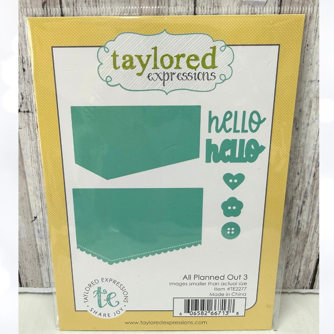 Taylored Expressions ALL PLANNED OUT 3 Card Making Dies