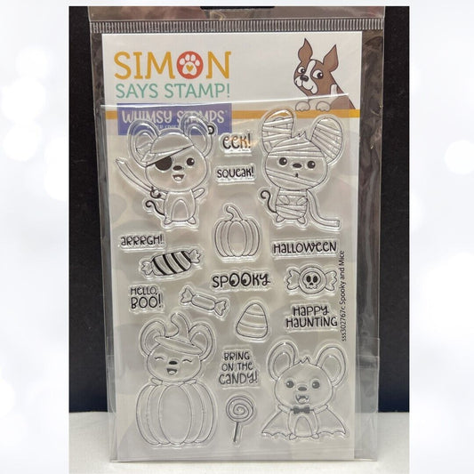 Simon Says Stamp Whimsy STAMPTEMBER Spooky & Mice Halloween Rubber Stamps