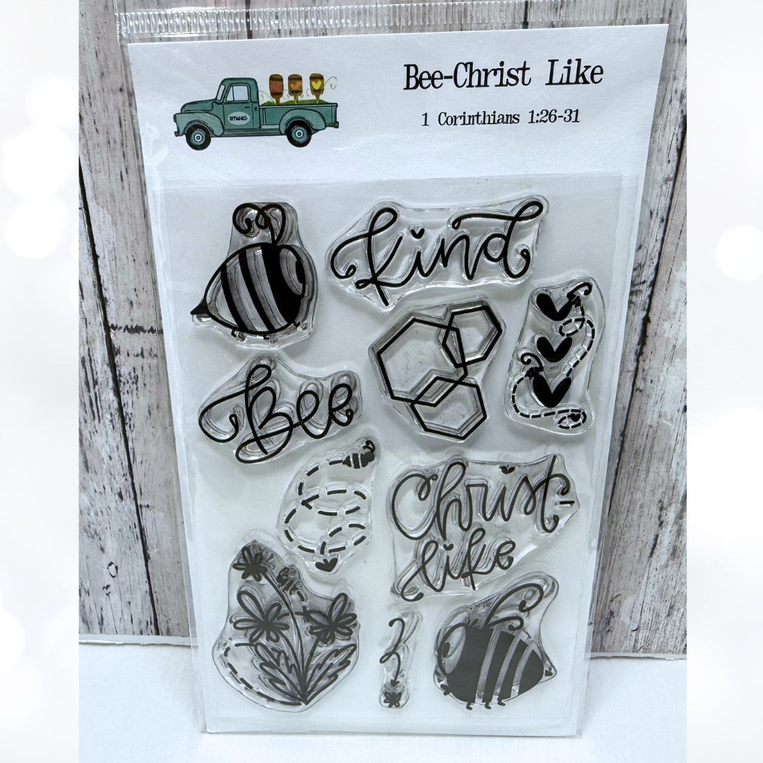 By the Well 4 God BEE-CHRIST LIKE Bees Religious Bible Journaling Rubber Stamps