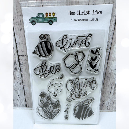 By the Well 4 God BEE-CHRIST LIKE Bees Religious Bible Journaling Rubber Stamps