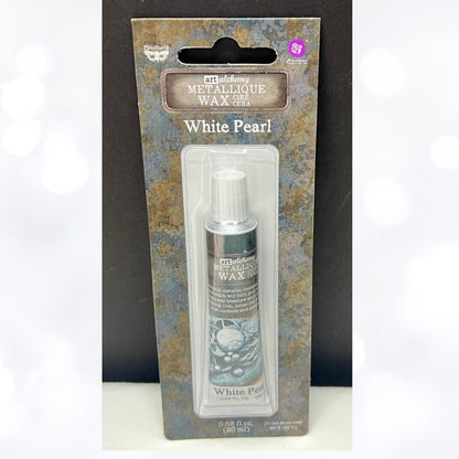 Prima Finnabair METALLIQUE WAX  Mixed Media Art Alchemy WHITE PEARL