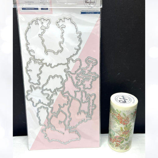Pinkfresh Studio DECK THE HALLS Christmas Dies Washi Tape