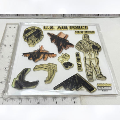 CTMH Close To My Heart US AIR FORCE Military Jets Rubber Stamps Rare