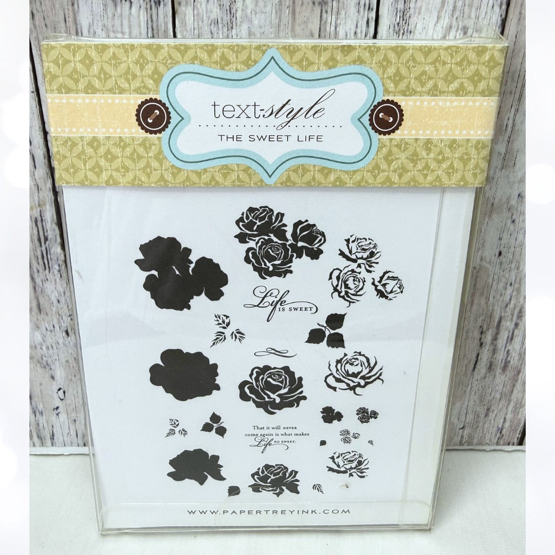 Papertrey Ink THE SWEET LIFE Roses Flowers Rubber Stamps