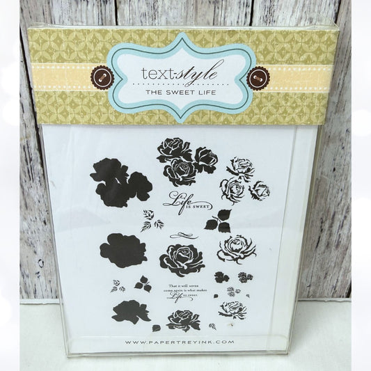 Papertrey Ink THE SWEET LIFE Roses Flowers Rubber Stamps