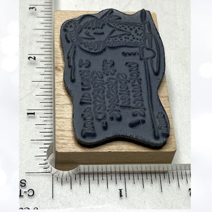 American Art Stamps EMERSON Quillin Stressed Dessert EM7067 Funny Rubber Stamp