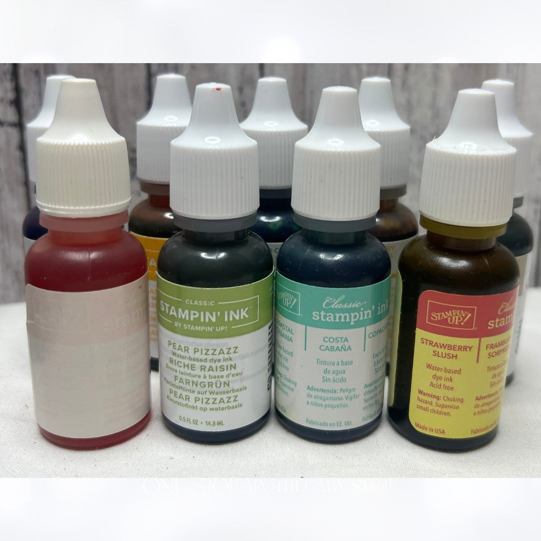 Stampin Up INK REFILLS Stamp Pad Reinkers Lot of 9