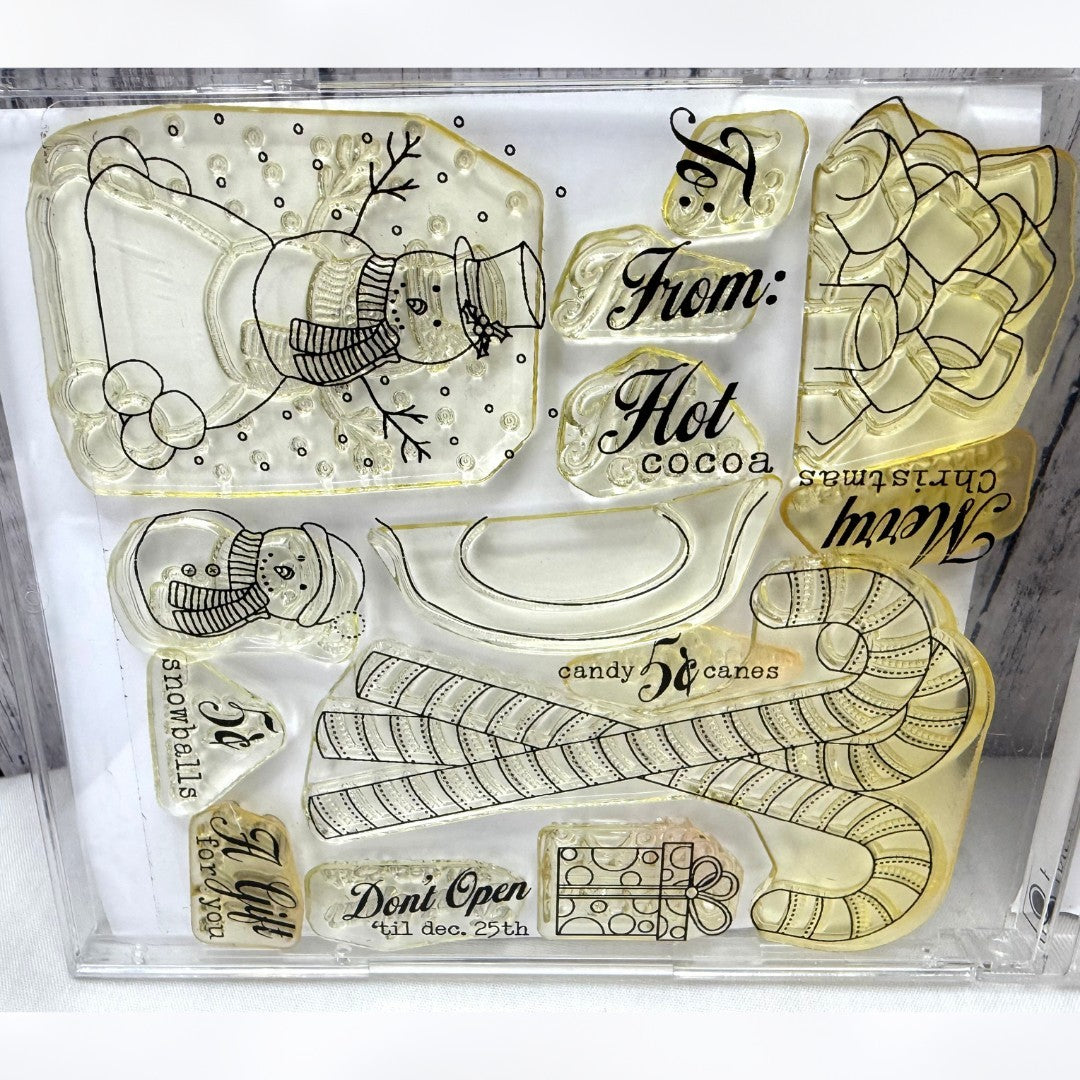 Papertrey Ink FRIENDSHIP JAR HOLIDAY FILLERS Christmas Rubber Stamps